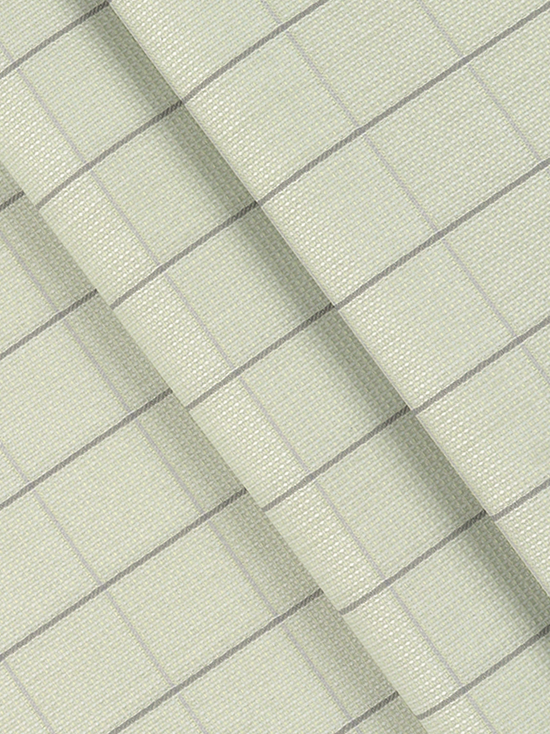 Cotton Blend Self Design Shirt Fabric Green High Style