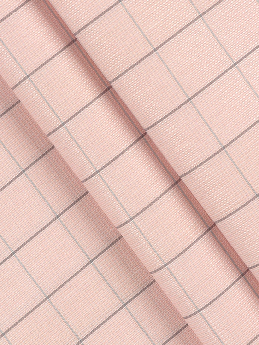 Cotton Blend Self Design Shirt Fabric Pink High Style