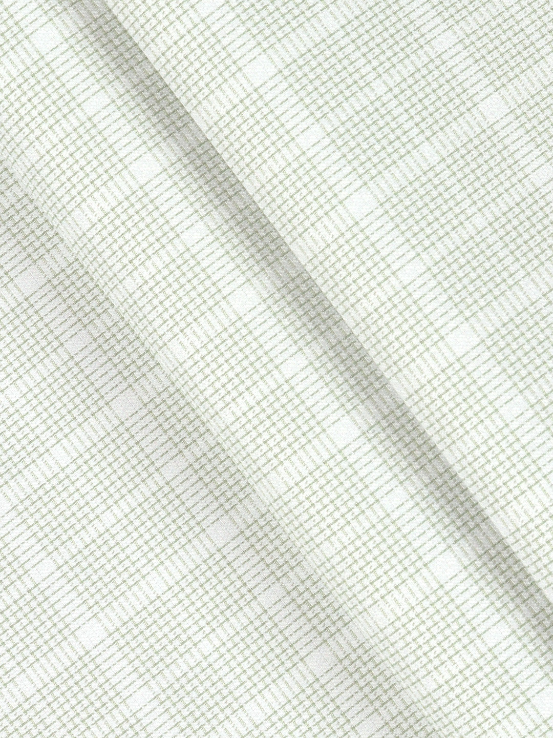 Men Cotton Rich Green Checked Shirt Fabric High Style