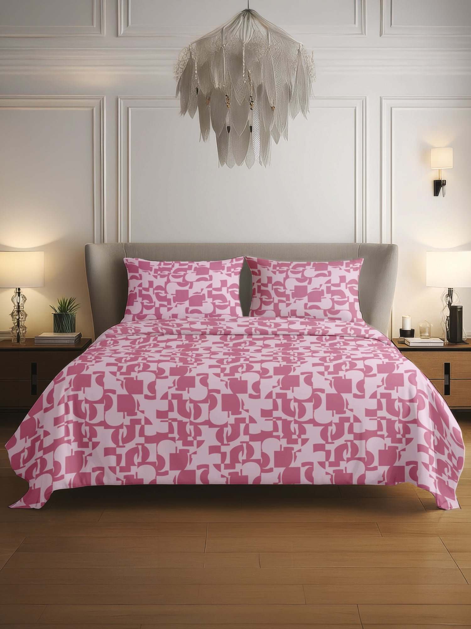 King Size Premium Cotton Bed Sheet & 2 Pillow Cover Set BCM01