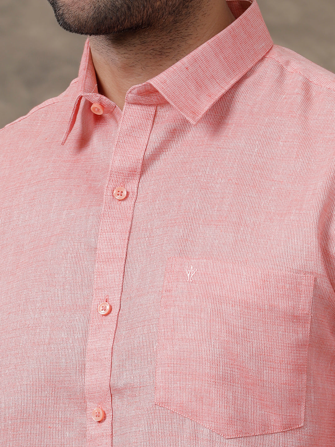 Men Cotton Blend Shirt Light Pink T3 CV11