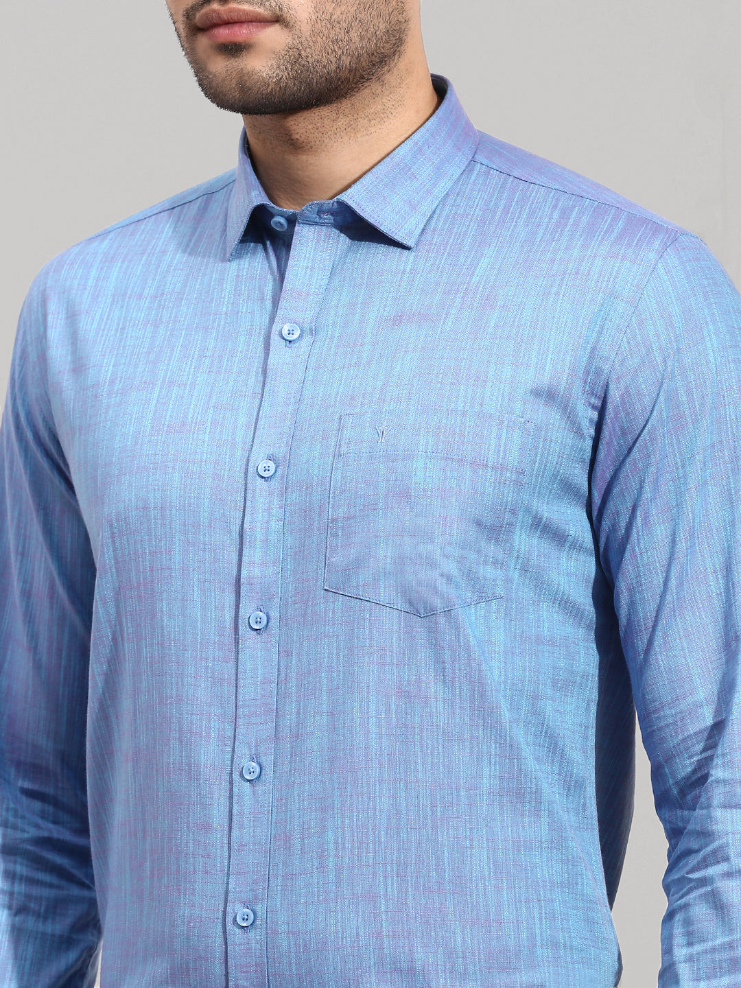 Men 100% Cotton Shirt Blue CL2 GT17