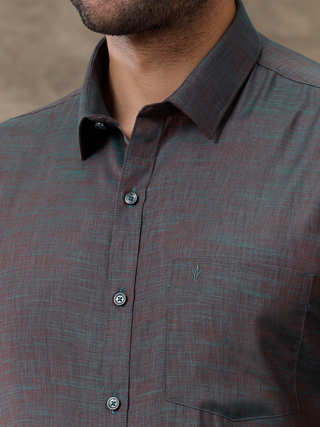 Men Cotton Rich Full Sleeves Shirt Grey T12 CK11