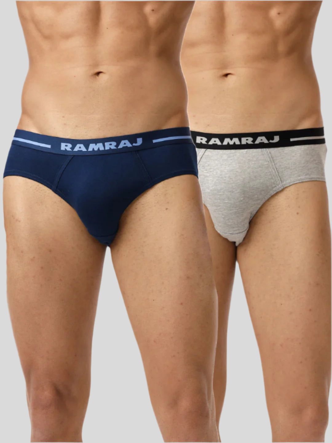 Men Briefs Outer Elastic 2 Pcs Combo SPBlue and GreyMelange Suriya
