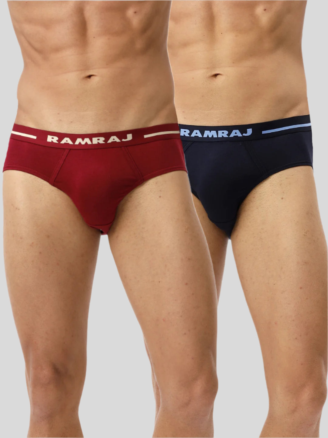 Men Briefs Outer Elastic 2 Pcs Combo Navy and Cherry Suriya