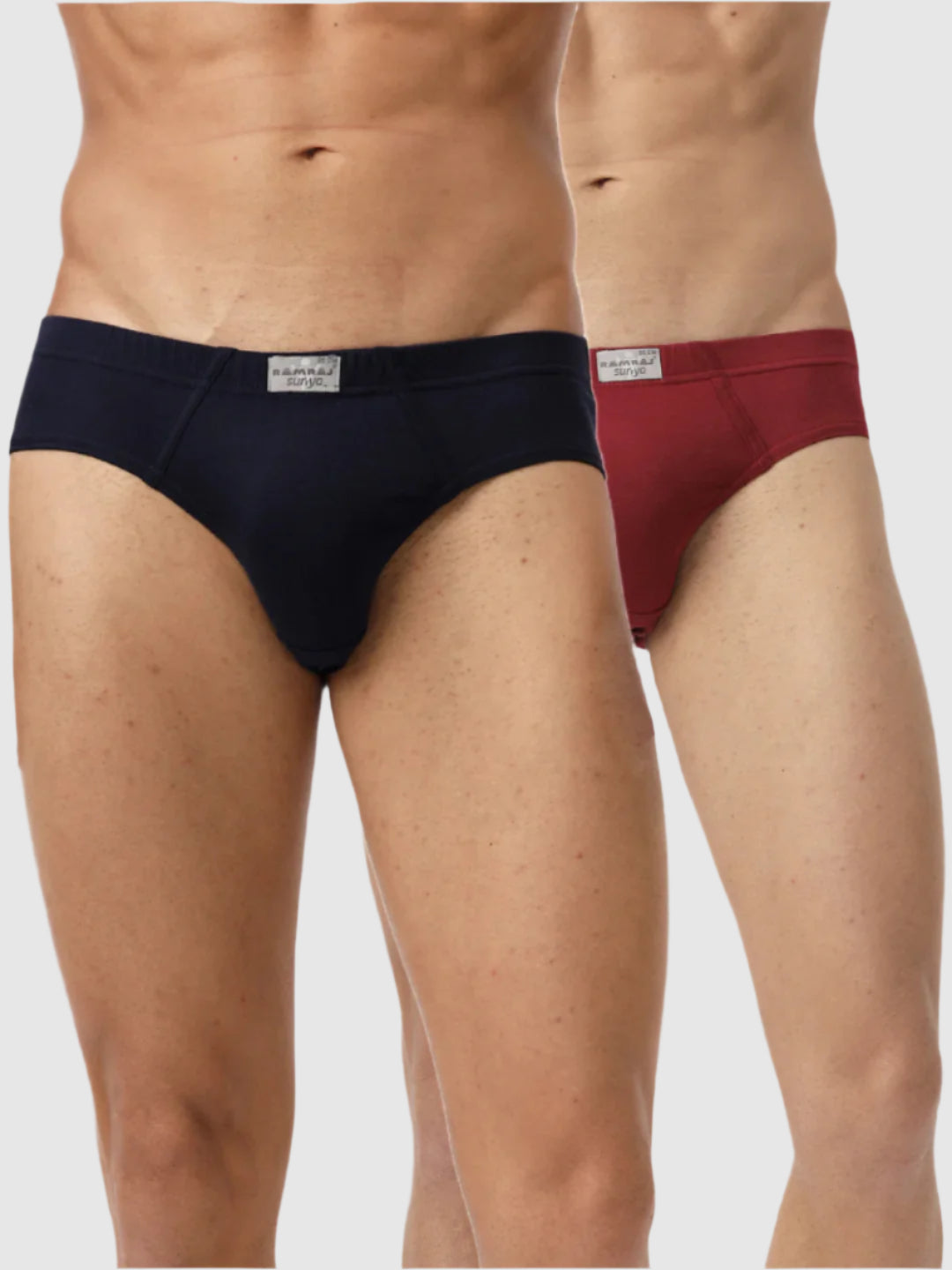 Men Briefs Inner Elastic 2 Pcs Combo Navy and Cherry Suriya