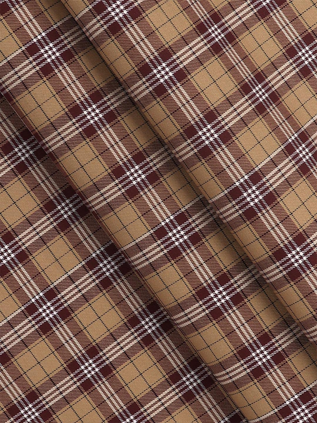 Men Giza Cotton Blend Checked Shirt Fabric Sandal with Maroon Cascade