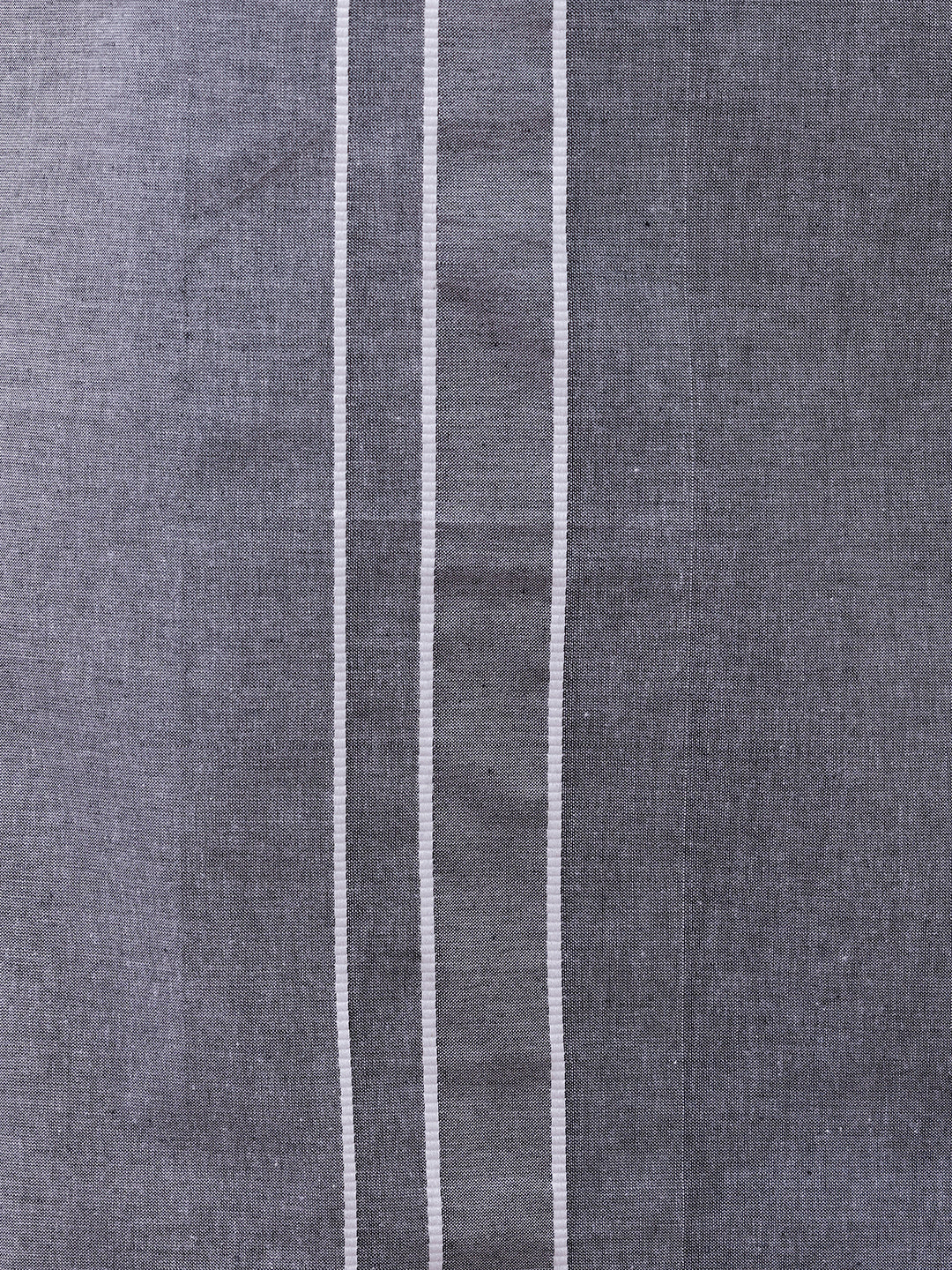 Men Cotton Blend Single Layer Grey Dhoti with Fancy Border Nitro Plain 01