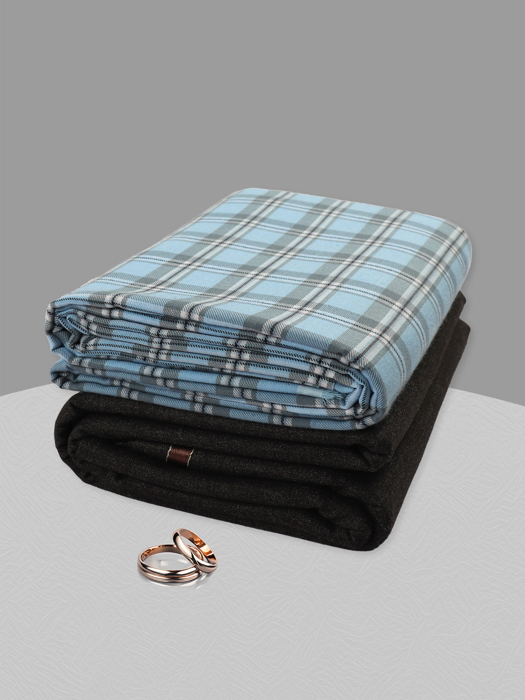 Men Cotton Checked Shirting & Suiting Gift Box DN135