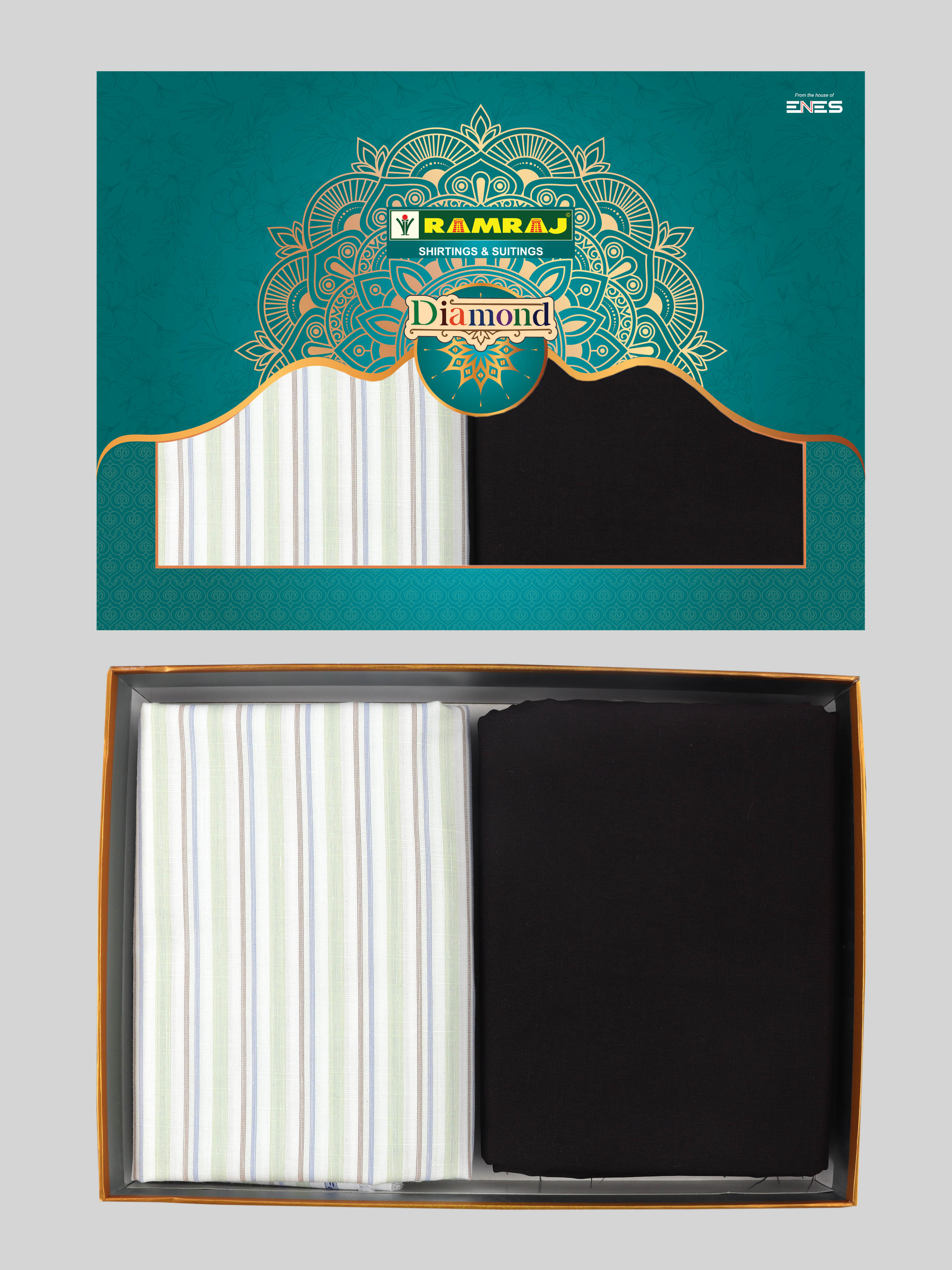 Cotton Striped Shirting & Suiting Gift Box DN165