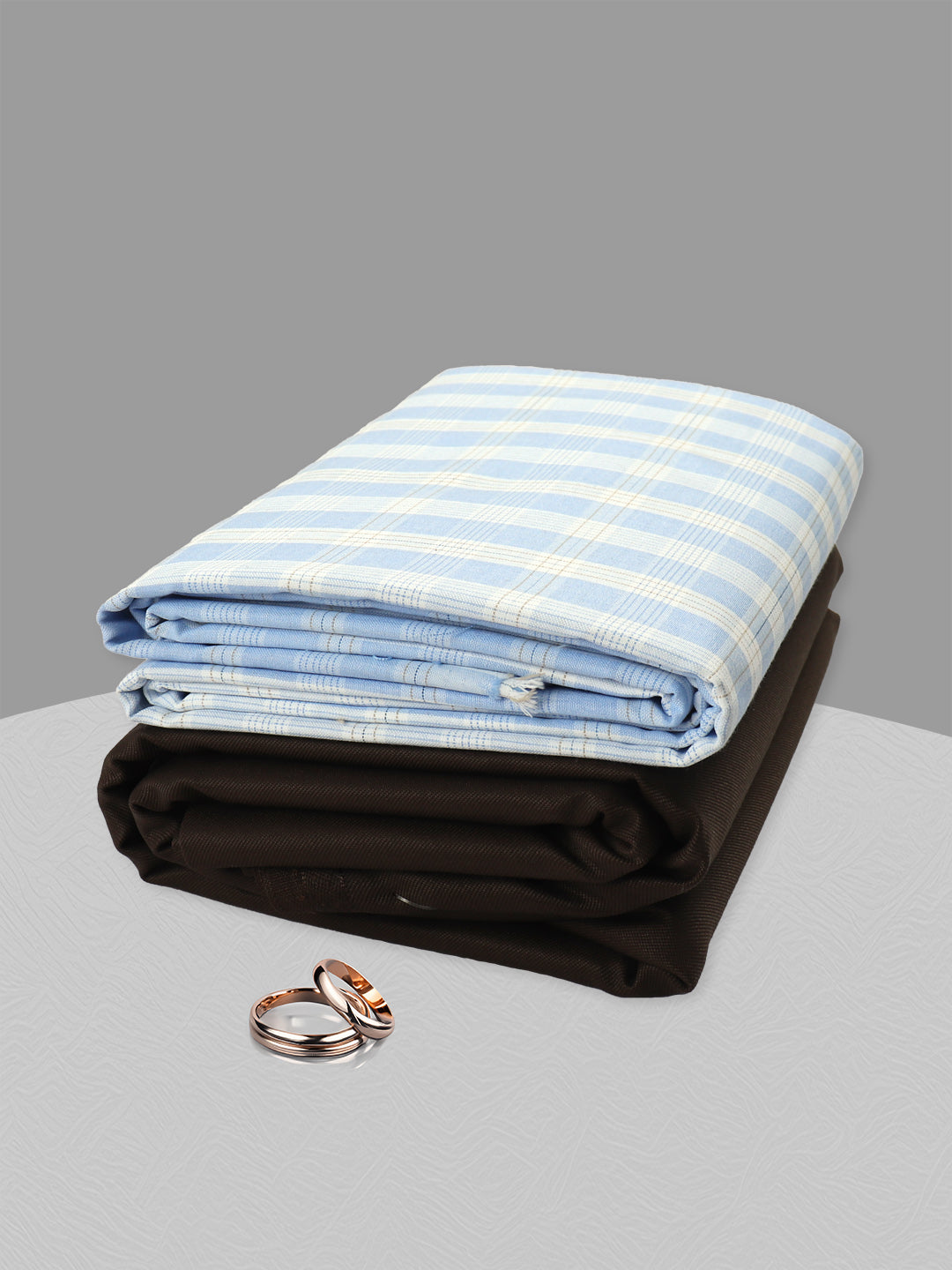 Men Cotton Checked Shirting & Suiting Gift Box DN136