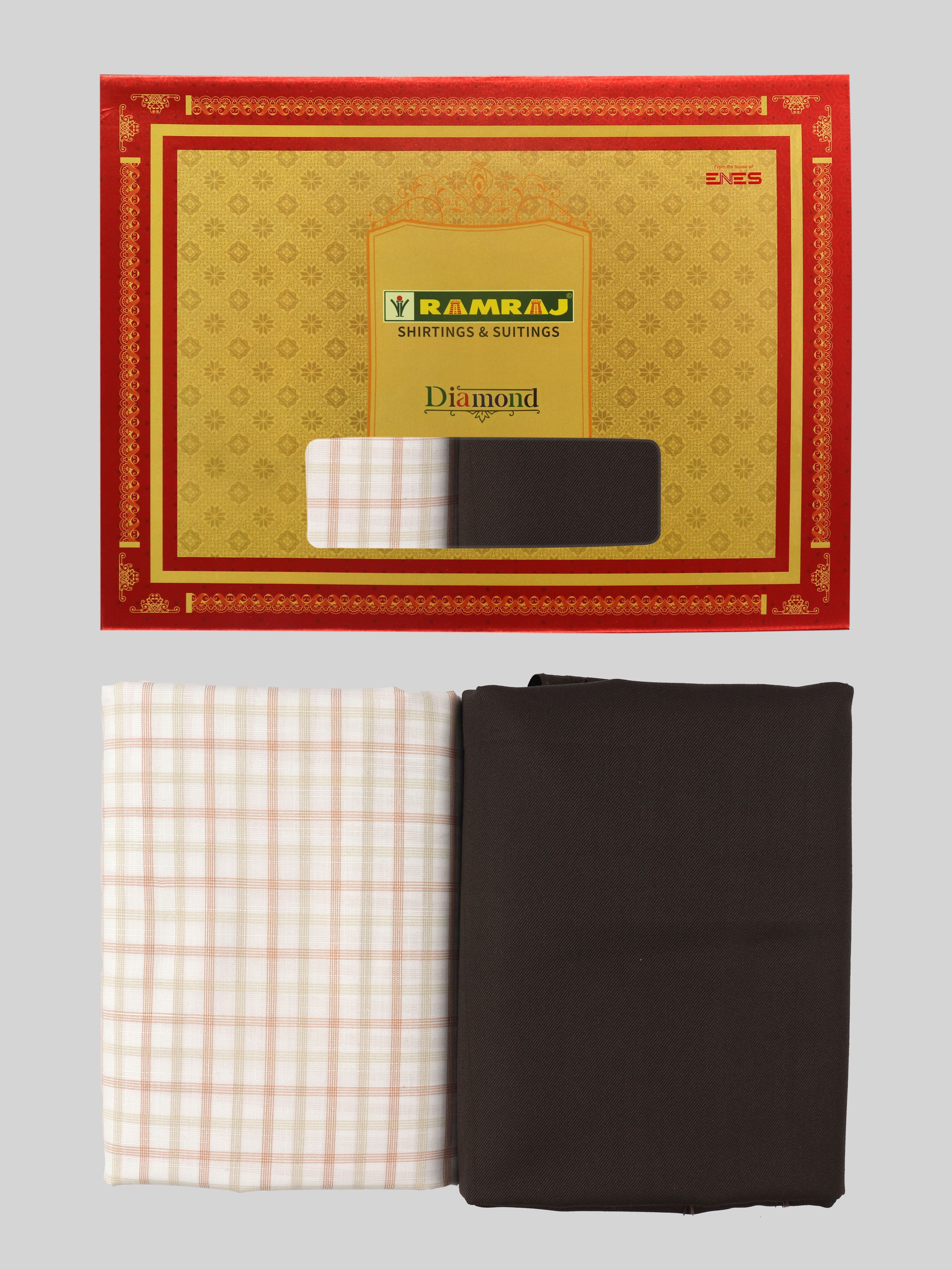 Men Cotton Checked Shirting & Suiting Gift Box DN133