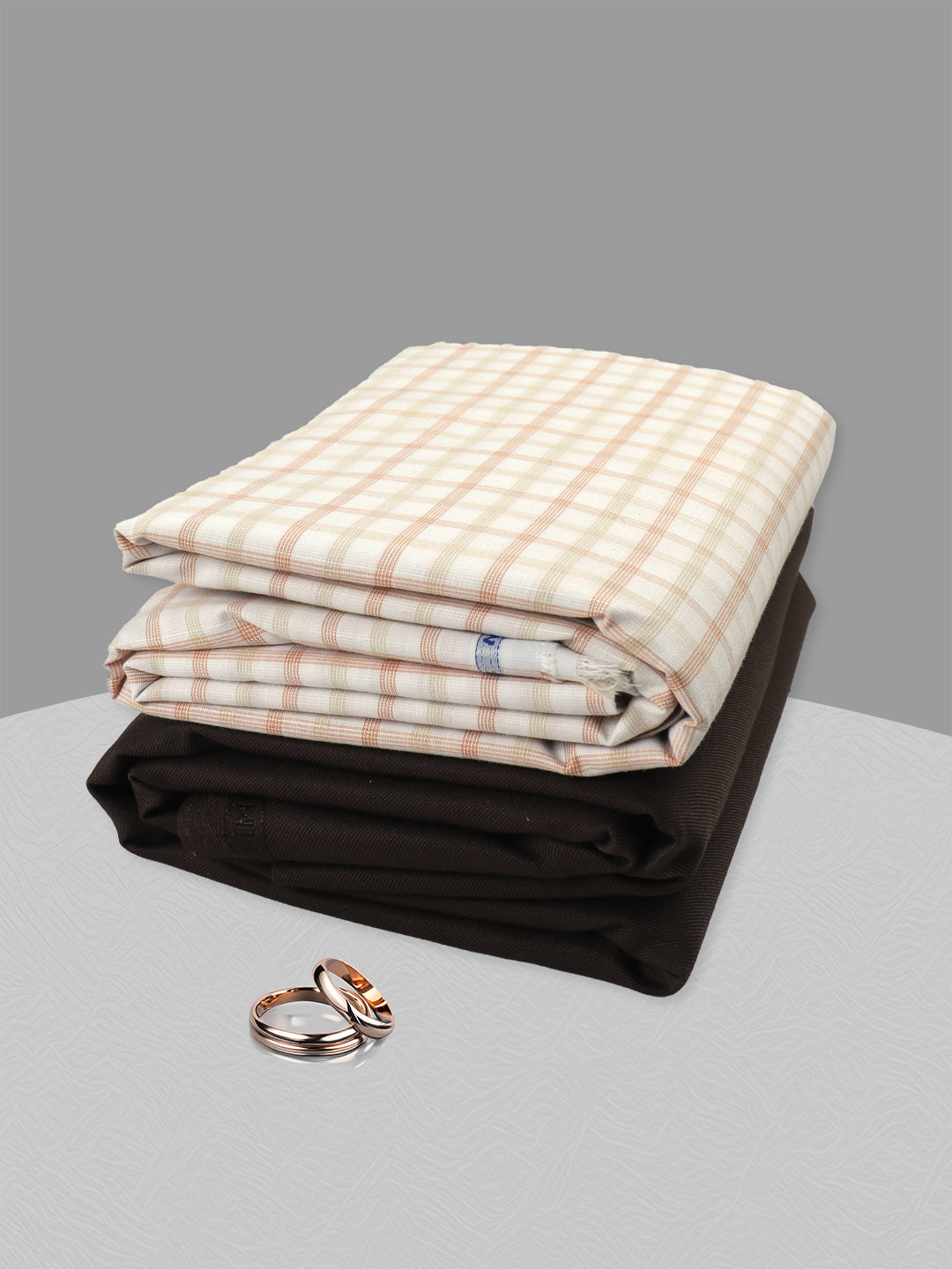 Men Cotton Checked Shirting & Suiting Gift Box DN133