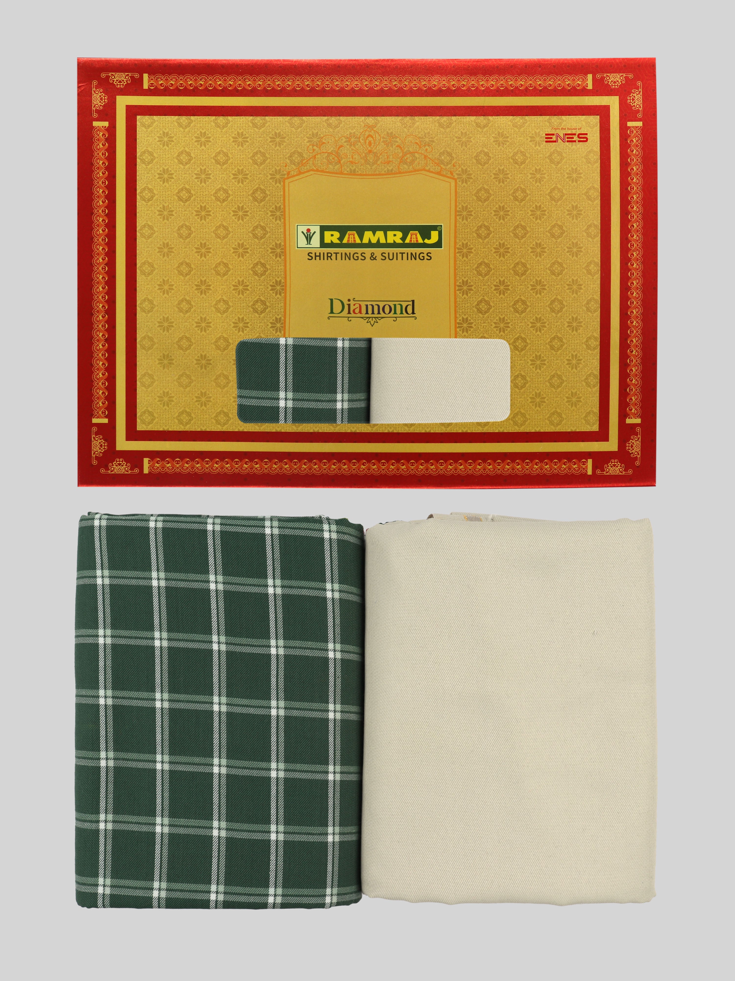 Men Cotton Checked Shirting & Suiting Gift Box DN134
