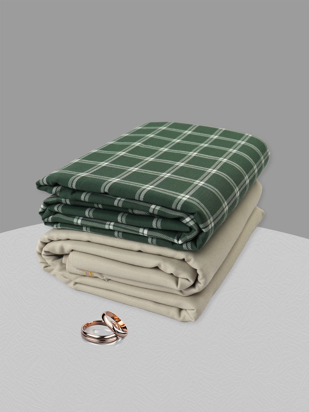 Men Cotton Checked Shirting & Suiting Gift Box DN134