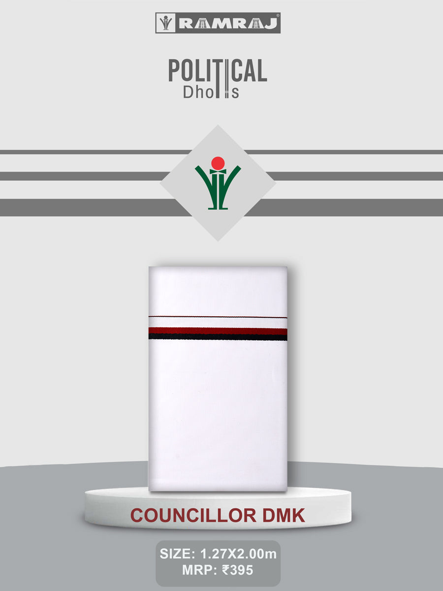 Men Cotton Blend Single Layer Political Dhoti Councilar DMK