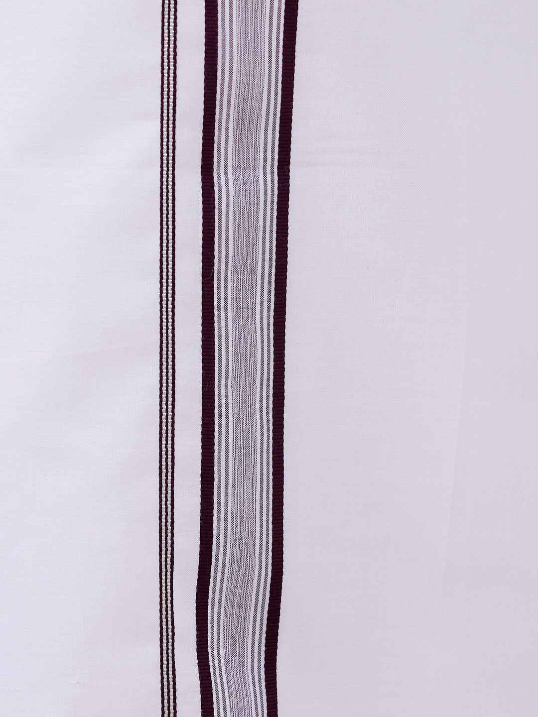 Men 100% Cotton Single Layer White Dhoti with Fancy Jari Border HW02