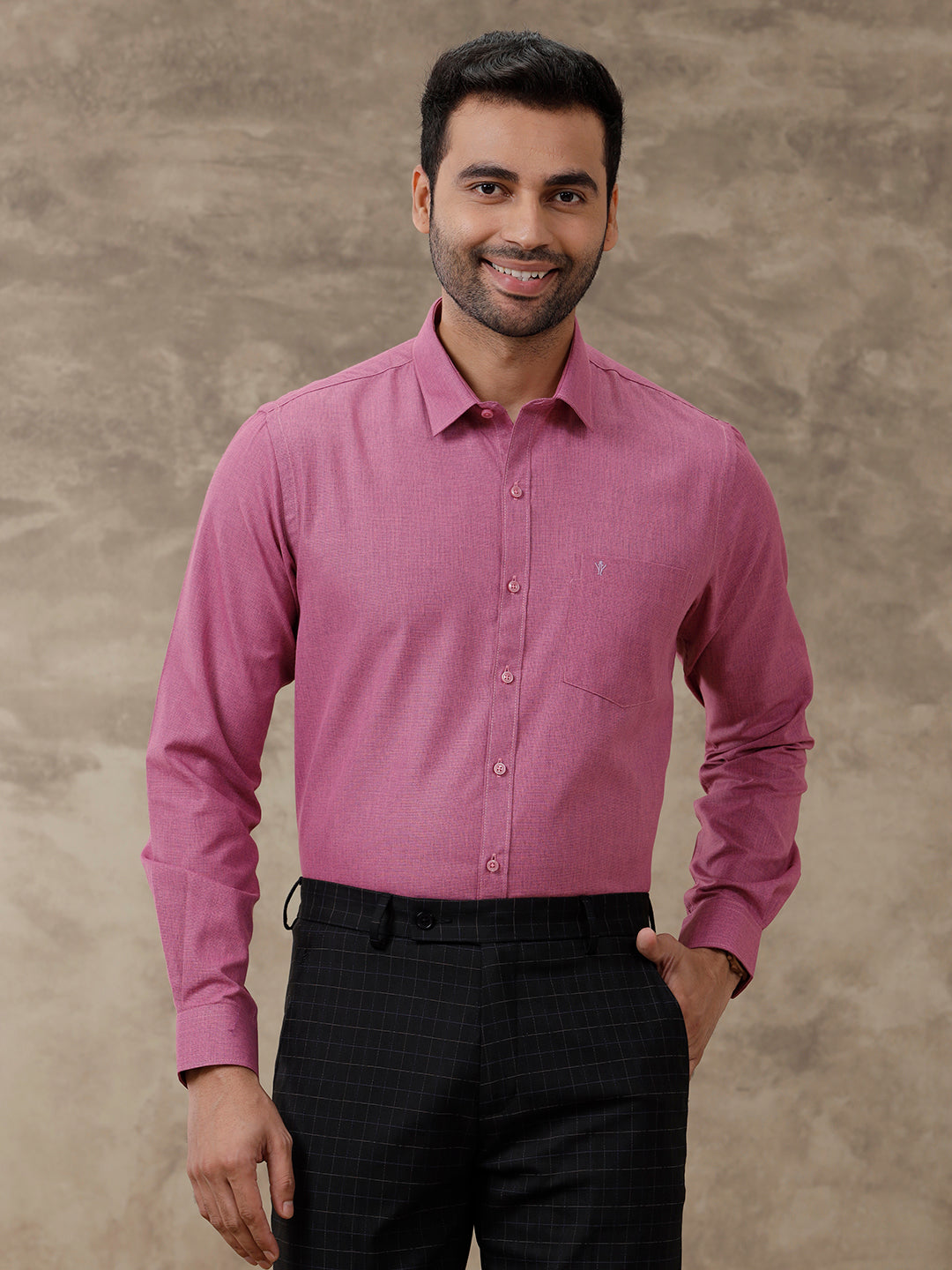 Men Cotton Rich Shirt Pink T1 GC16