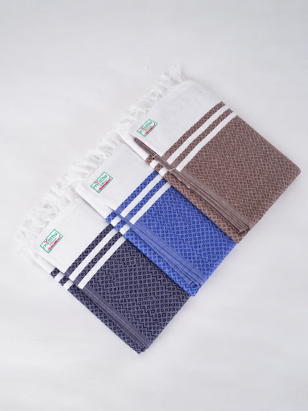 100% Cotton Bath Towel with Assorted Colour Diamond Plus Pack of 3
