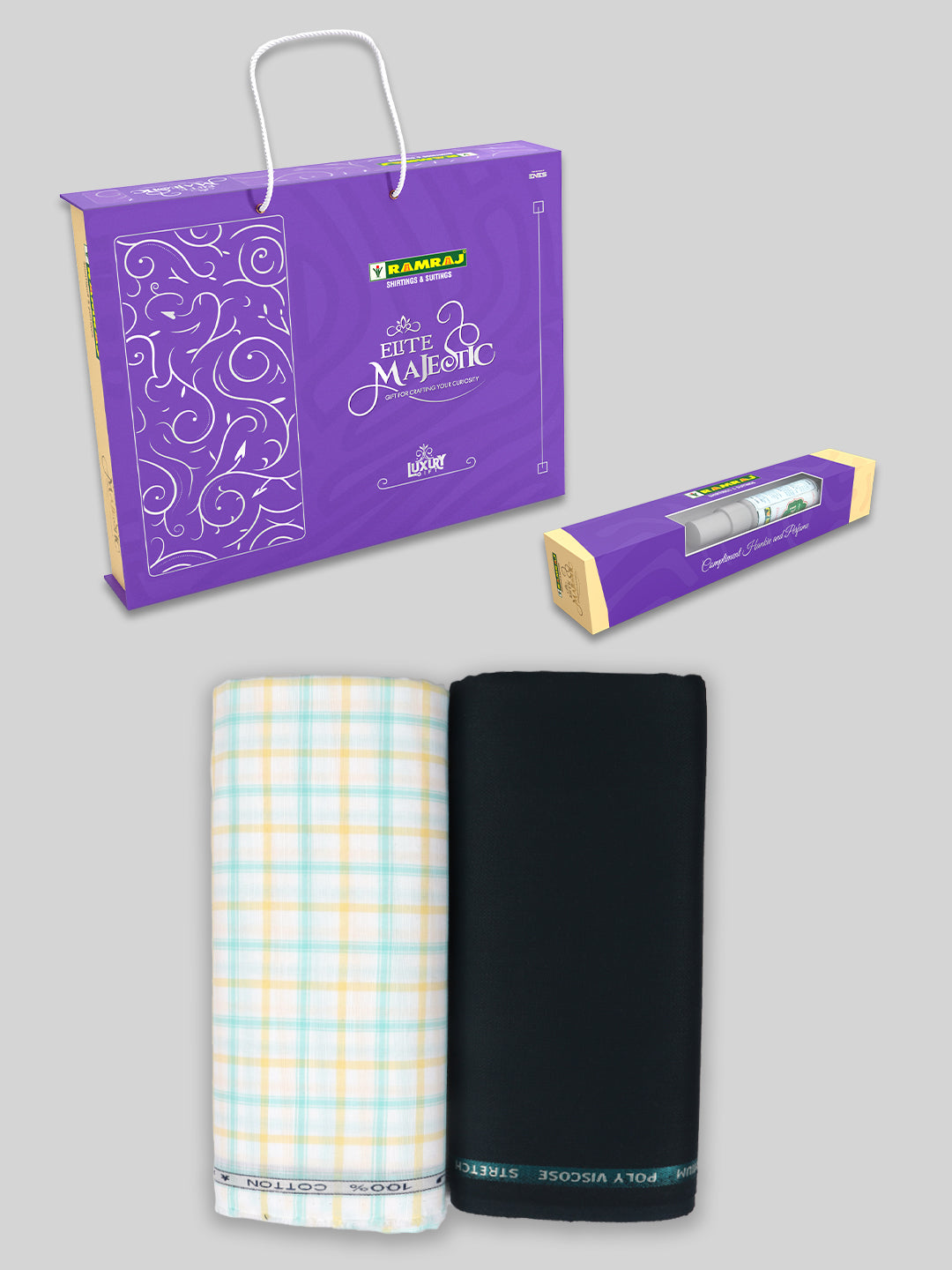 100% Cotton Checked Shirting & Suiting Gift Box EM66