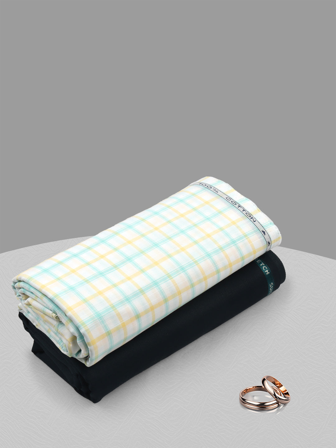 100% Cotton Checked Shirting & Suiting Gift Box EM66
