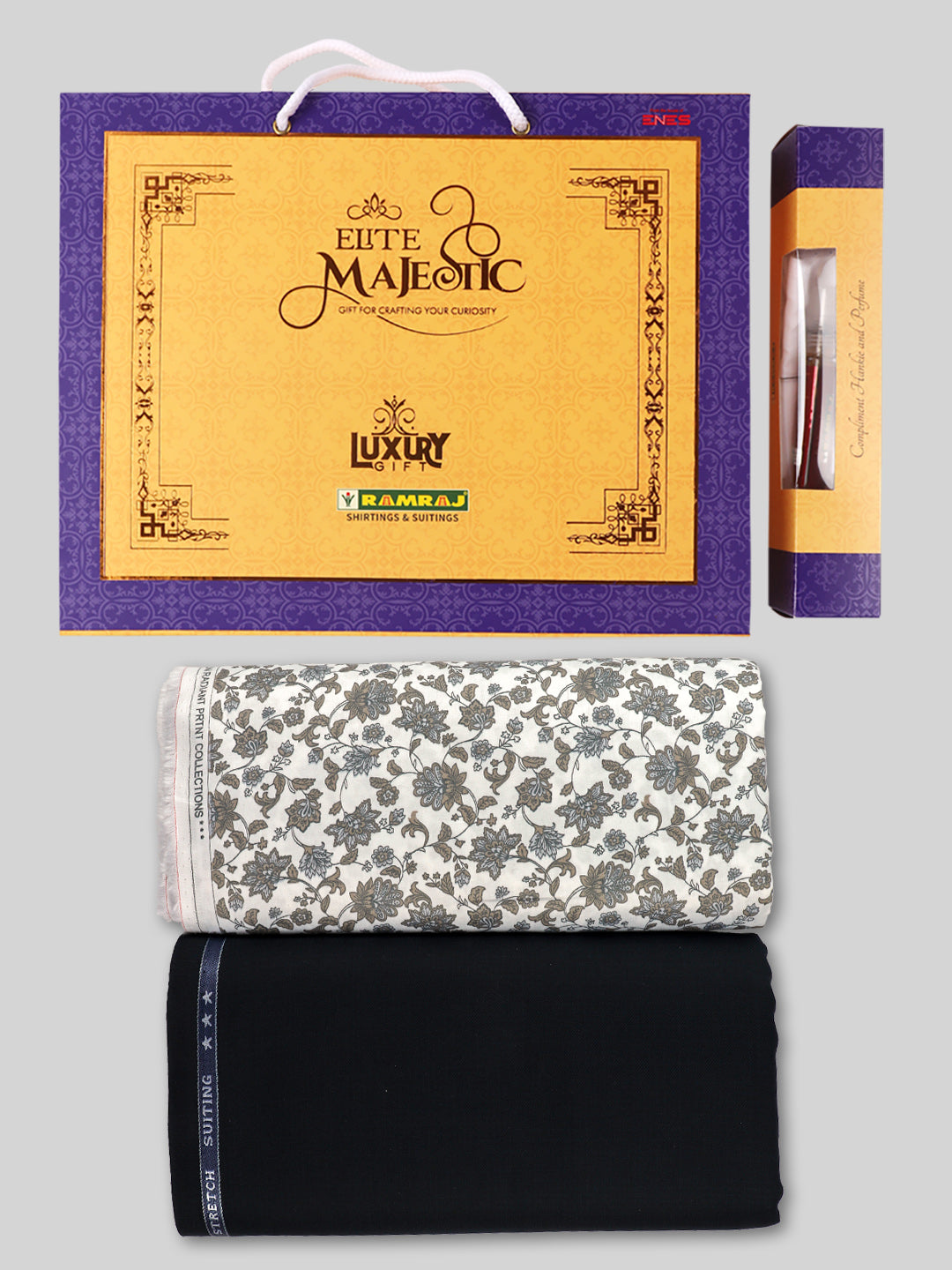 Men 100% Cotton Printed Shirting & Suiting Gift Box EM49