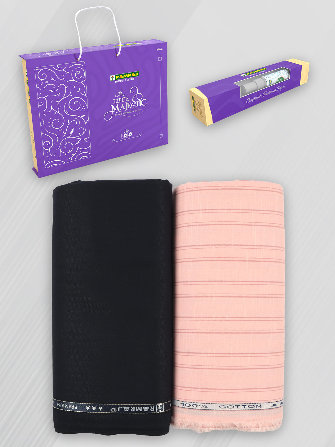 100% Cotton Striped Shirting & Suiting Gift Box EM53