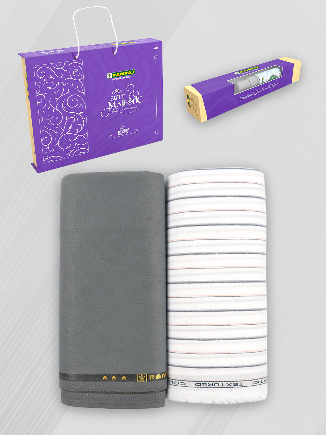 100% Cotton Striped Shirting & Suiting Gift Box EM55