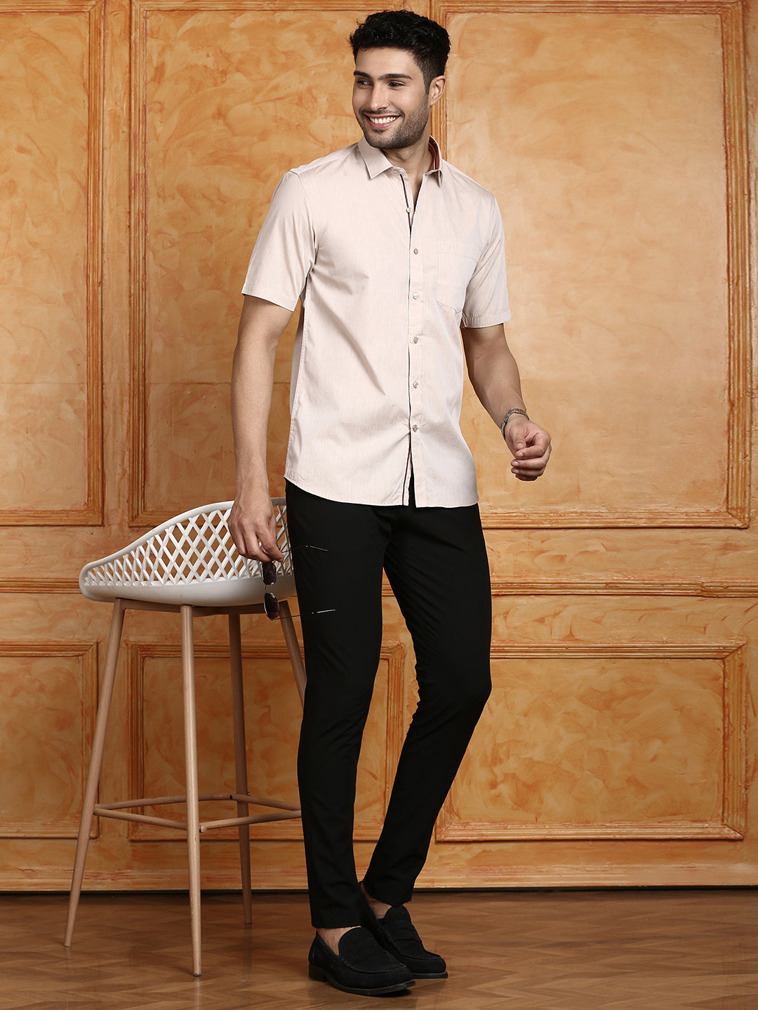 Men 100% Cotton Shirt Sandal G113