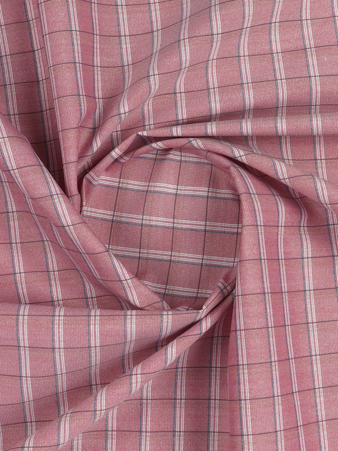 Cotton Rich Checked Purple Shirt Fabric Elight Gold