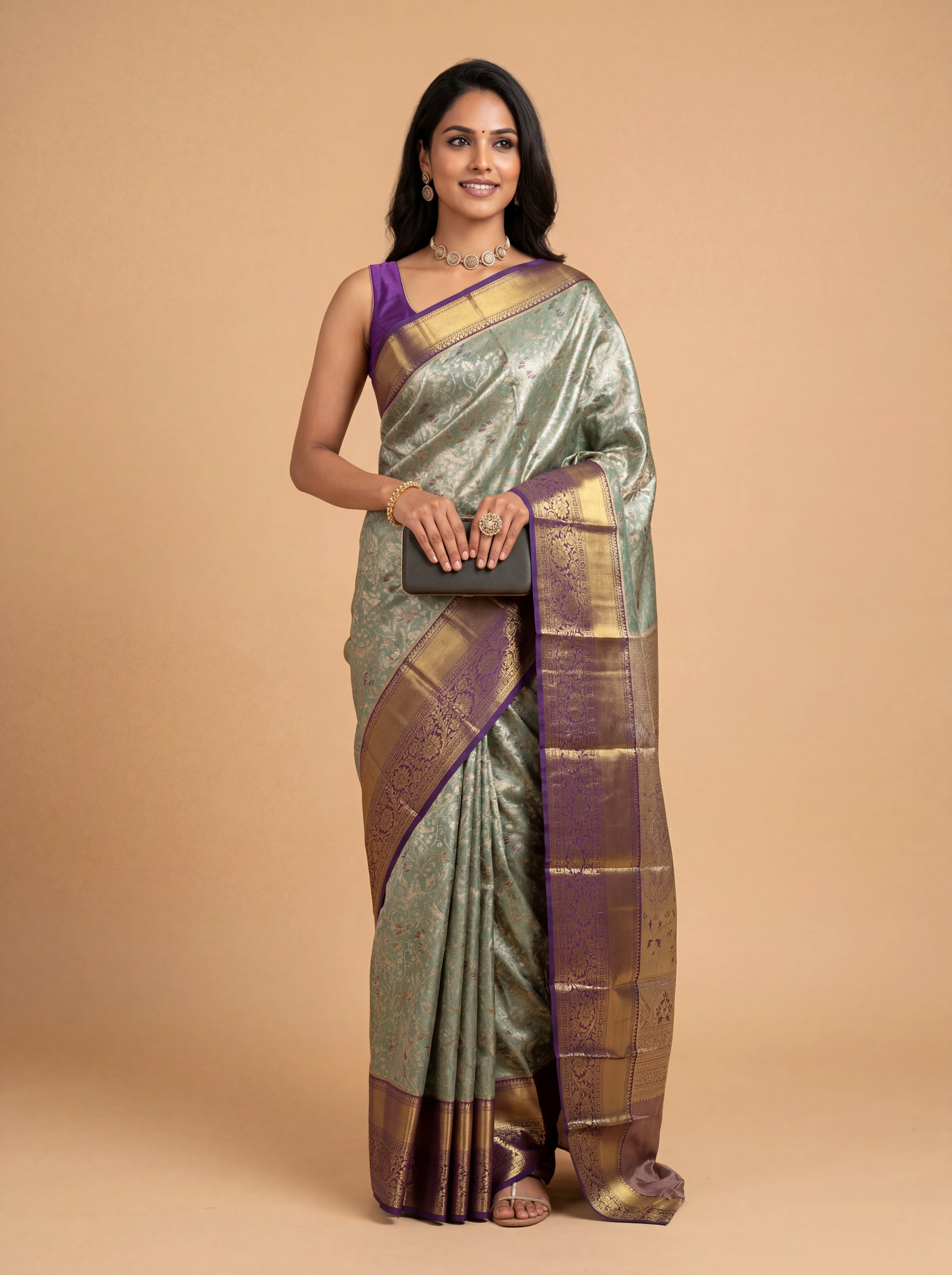 Women Art Silk Green Saree ASS140