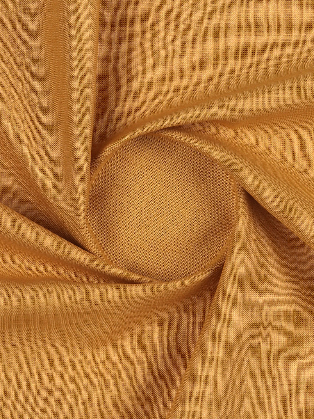 Cotton Rich Plain Shirt Fabric Mustard Hi-Tech