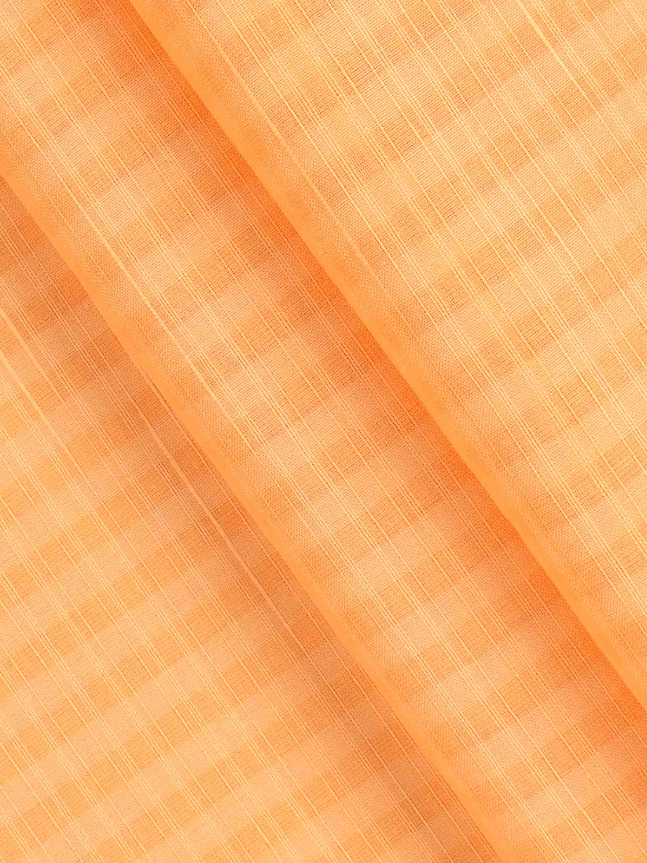 Cotton Stripe Orange Shirt Fabric Master Fancy