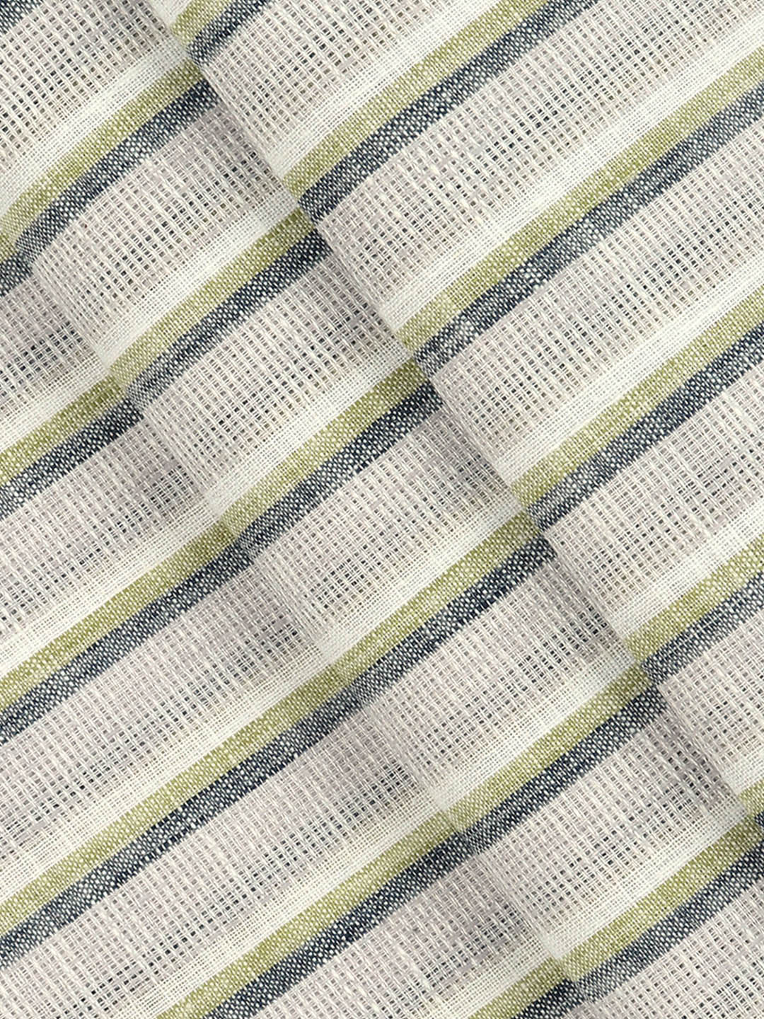 Men’s Cotton-Rich Self-Design Striped Shirt Fabric Grey Galaxy Art