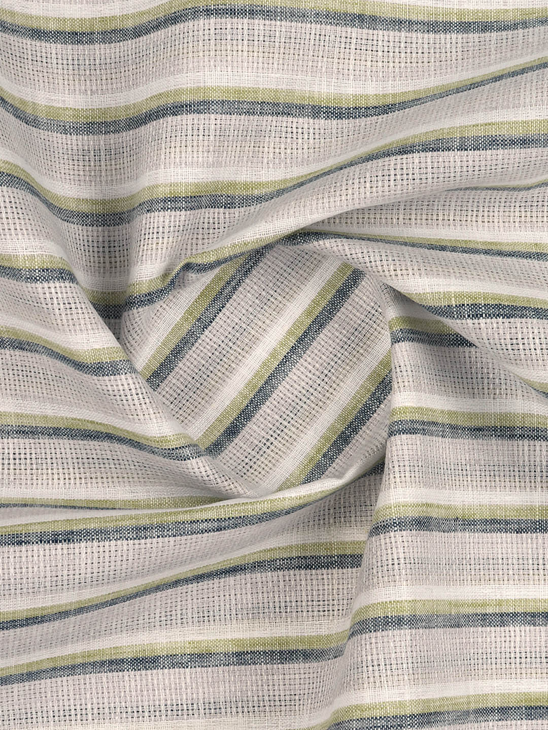 Men’s Cotton-Rich Self-Design Striped Shirt Fabric Grey Galaxy Art