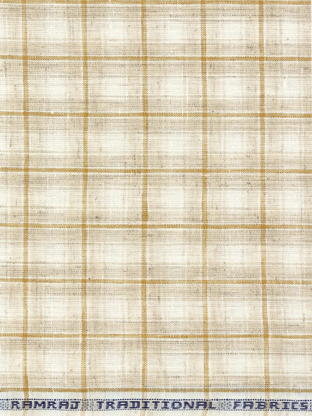 Cotton Rich Light Brown Checked Shirt Fabric High Style