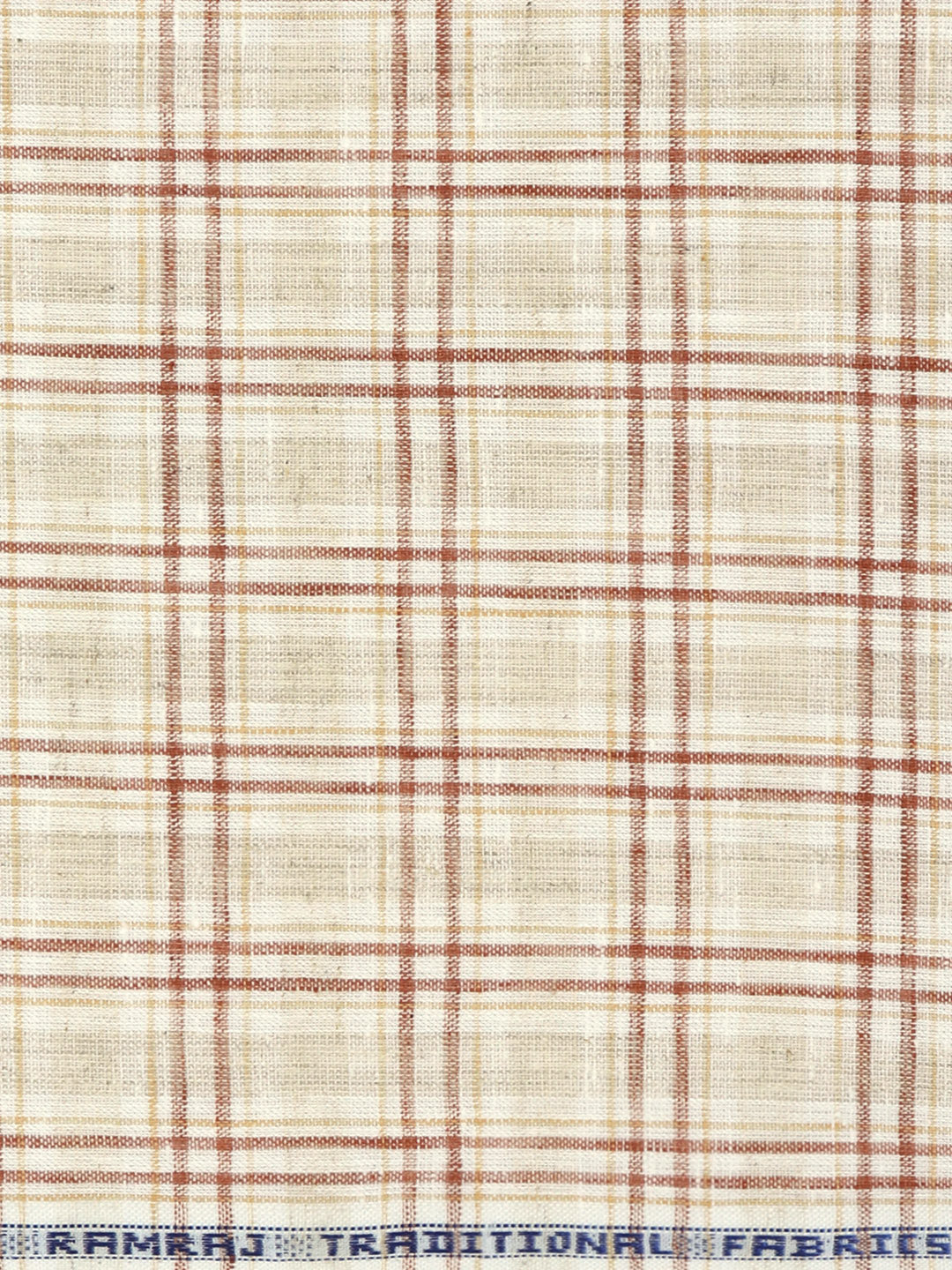 Cotton Rich Brown Checked Shirt Fabric High Style