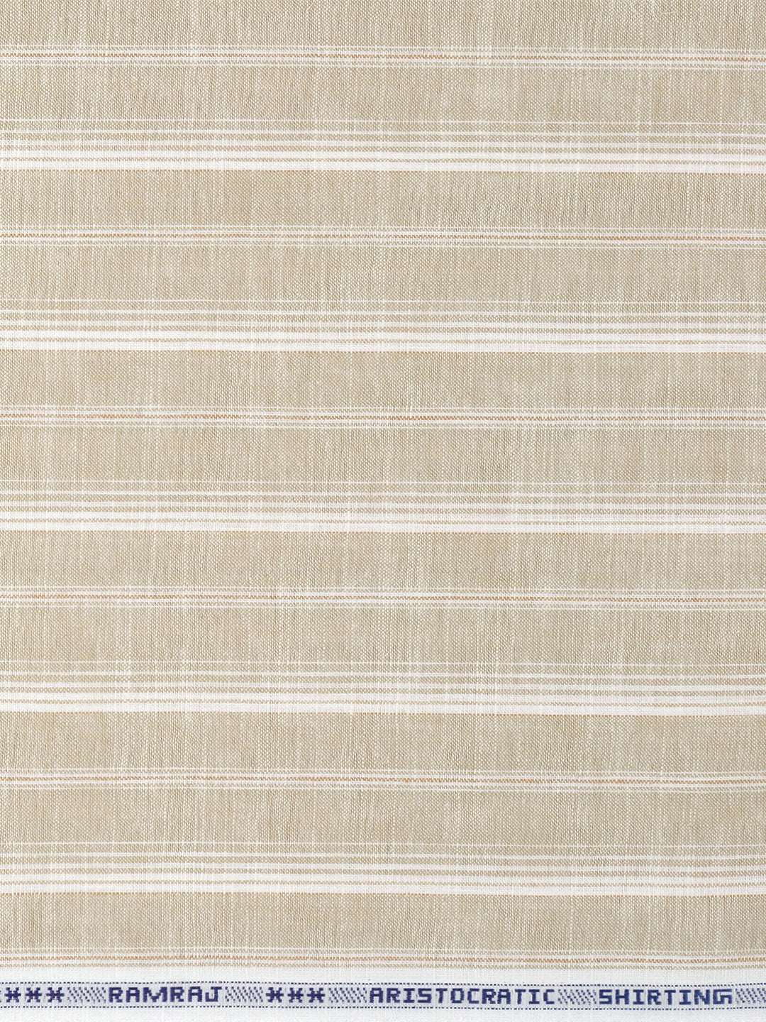 Men Cotton Rich Striped Shirt Fabric Brown Infinity