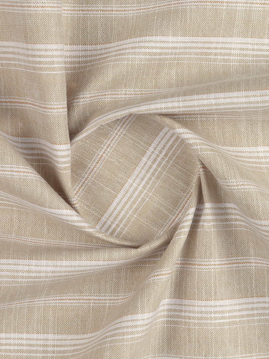 Men Cotton Rich Striped Shirt Fabric Brown Infinity