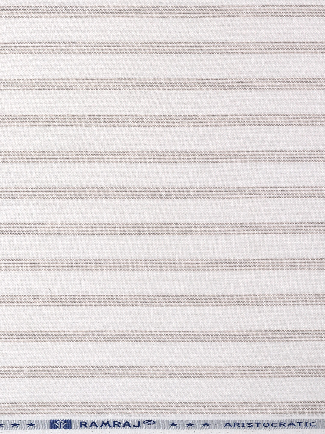 Men Cotton Rich Striped Shirt Fabric Brown with White Infinity