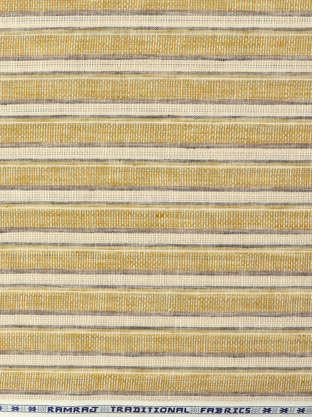 Cotton Blend Self Design Shirt Fabric Mustard High Style
