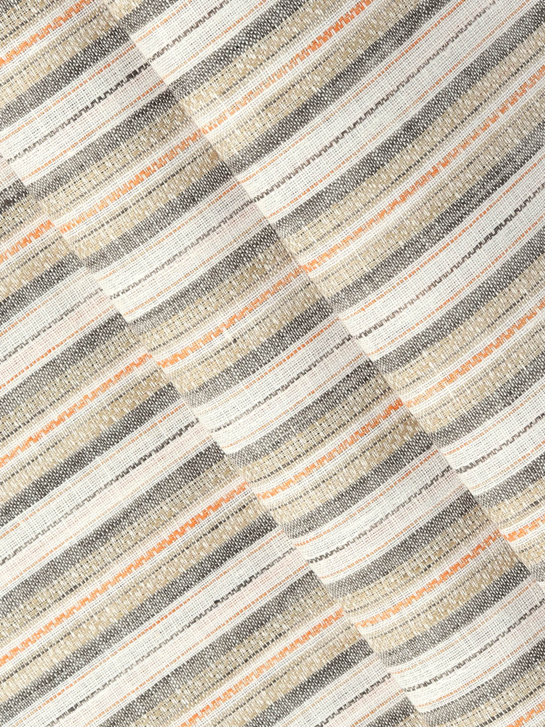 Cotton Blend Self Design Shirt Fabric Brown with Grey High Style