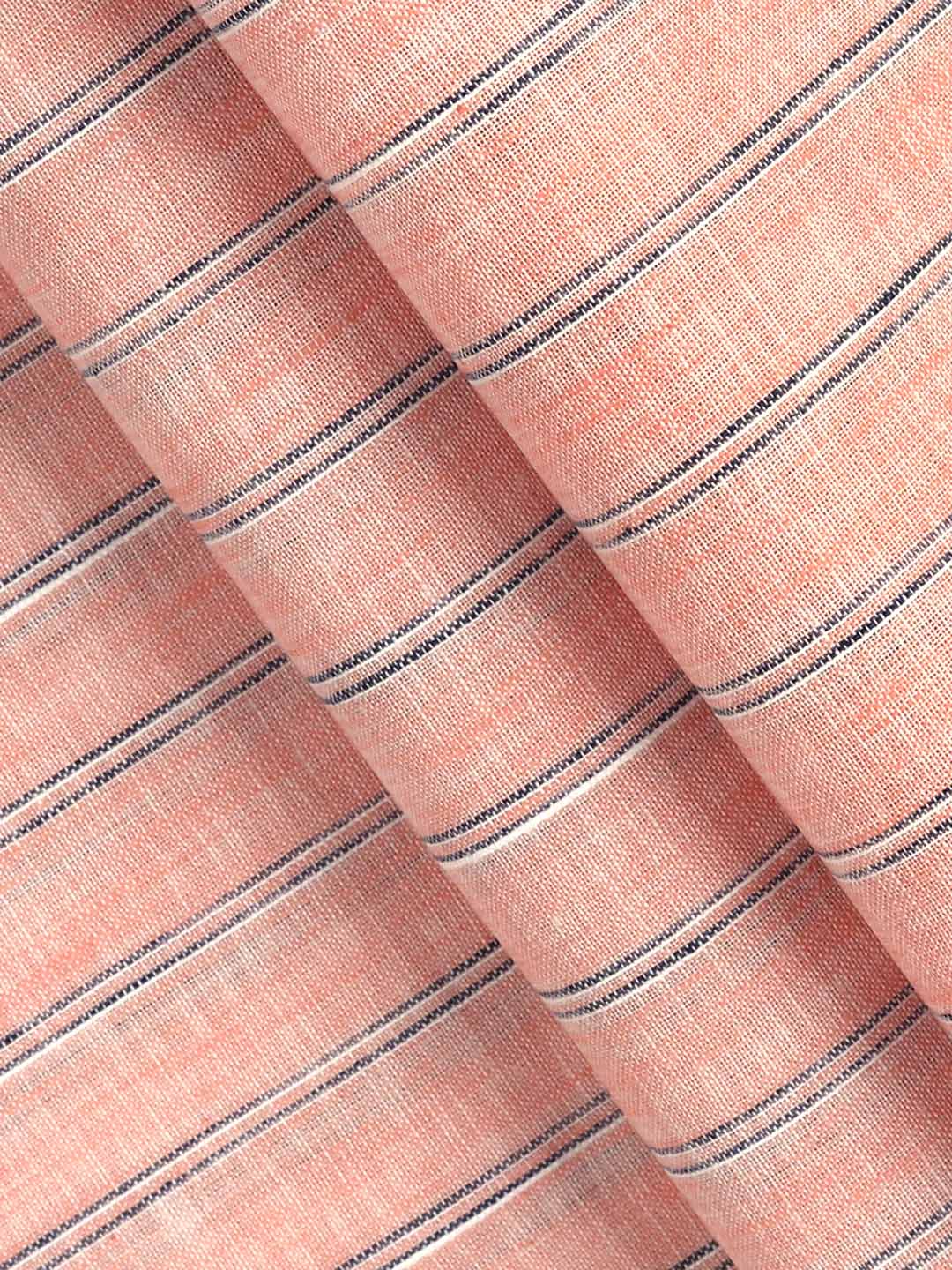 Men Cotton Rich Striped Shirt Fabric Pink Galaxy Art