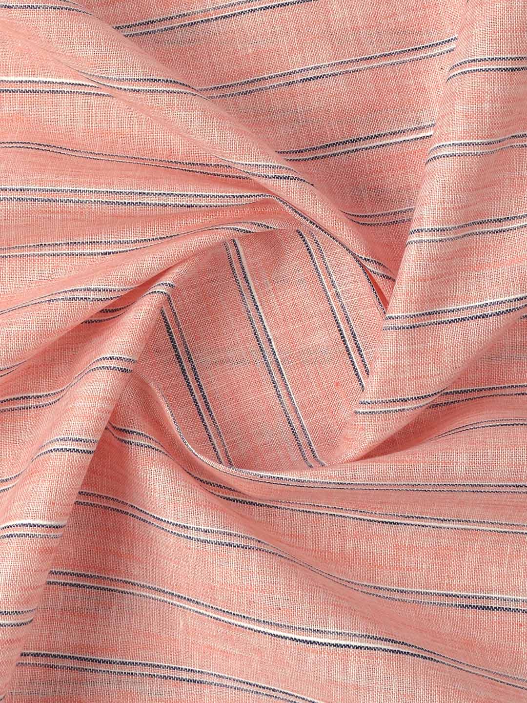 Men Cotton Rich Striped Shirt Fabric Pink Galaxy Art