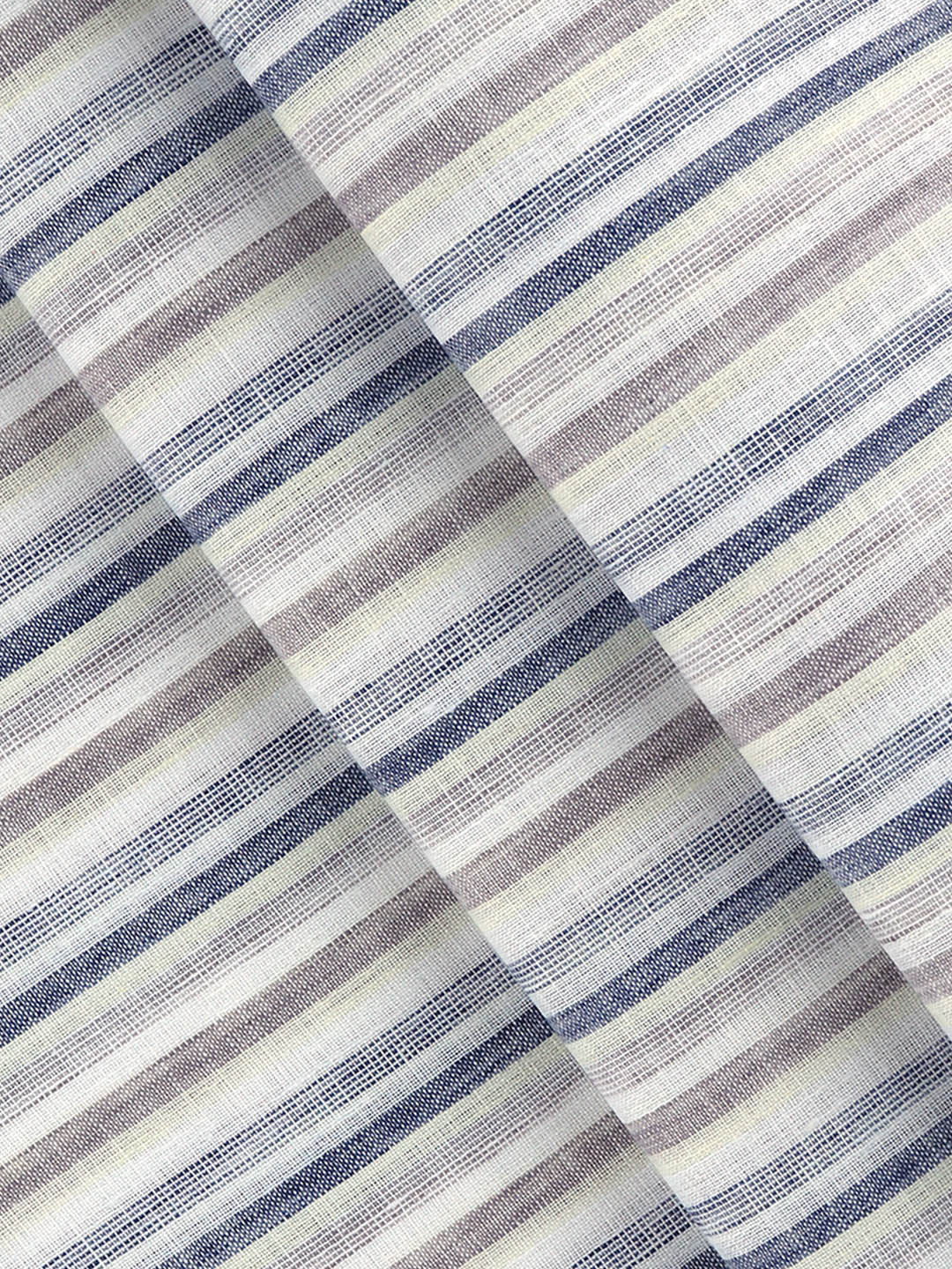 Men Cotton Rich Striped Shirt Fabric Blue High Style