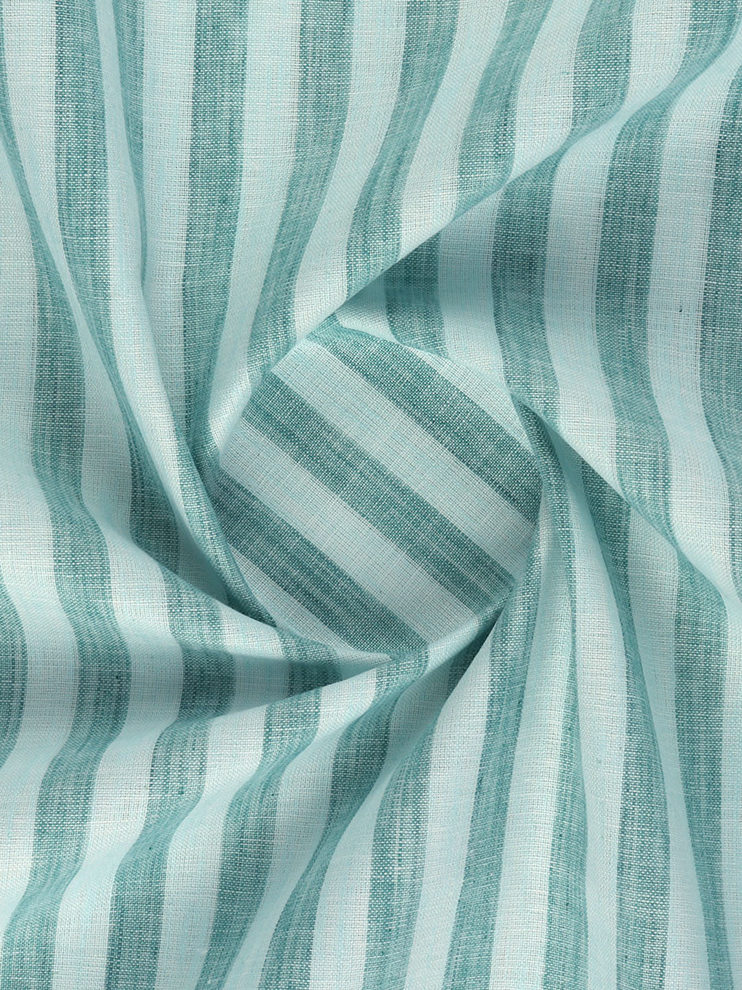 Men Cotton Rich Striped Shirt Fabric Green High Style