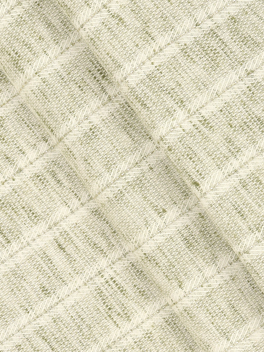 Cotton Rich Self Design Shirt Fabric Green HI-Tech