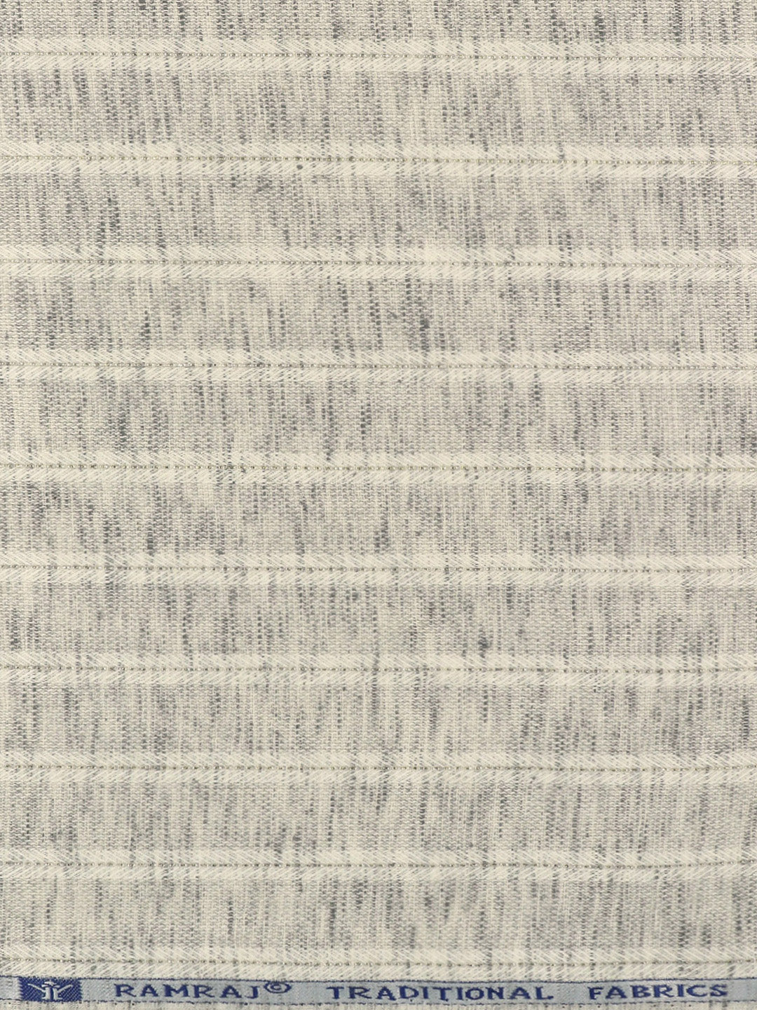 Cotton Rich Self Design Shirt Fabric Grey HI-Tech