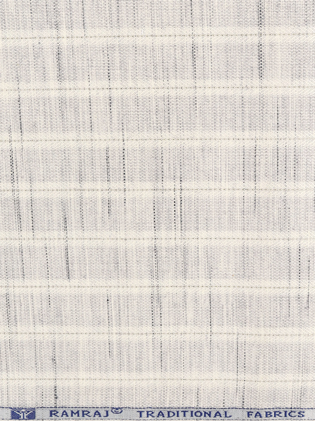 Cotton Rich Self Design Shirt Fabric Blue HI-Tech