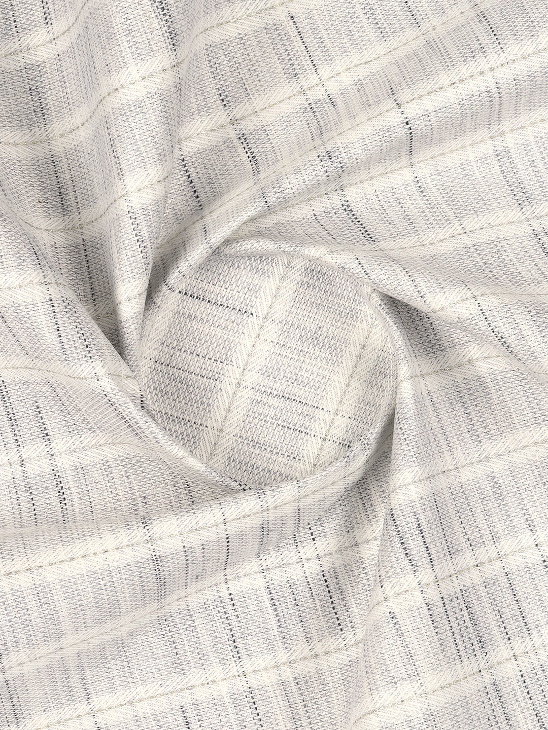 Cotton Rich Self Design Shirt Fabric Blue HI-Tech